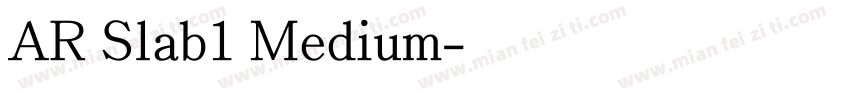AR Slab1 Medium字体转换